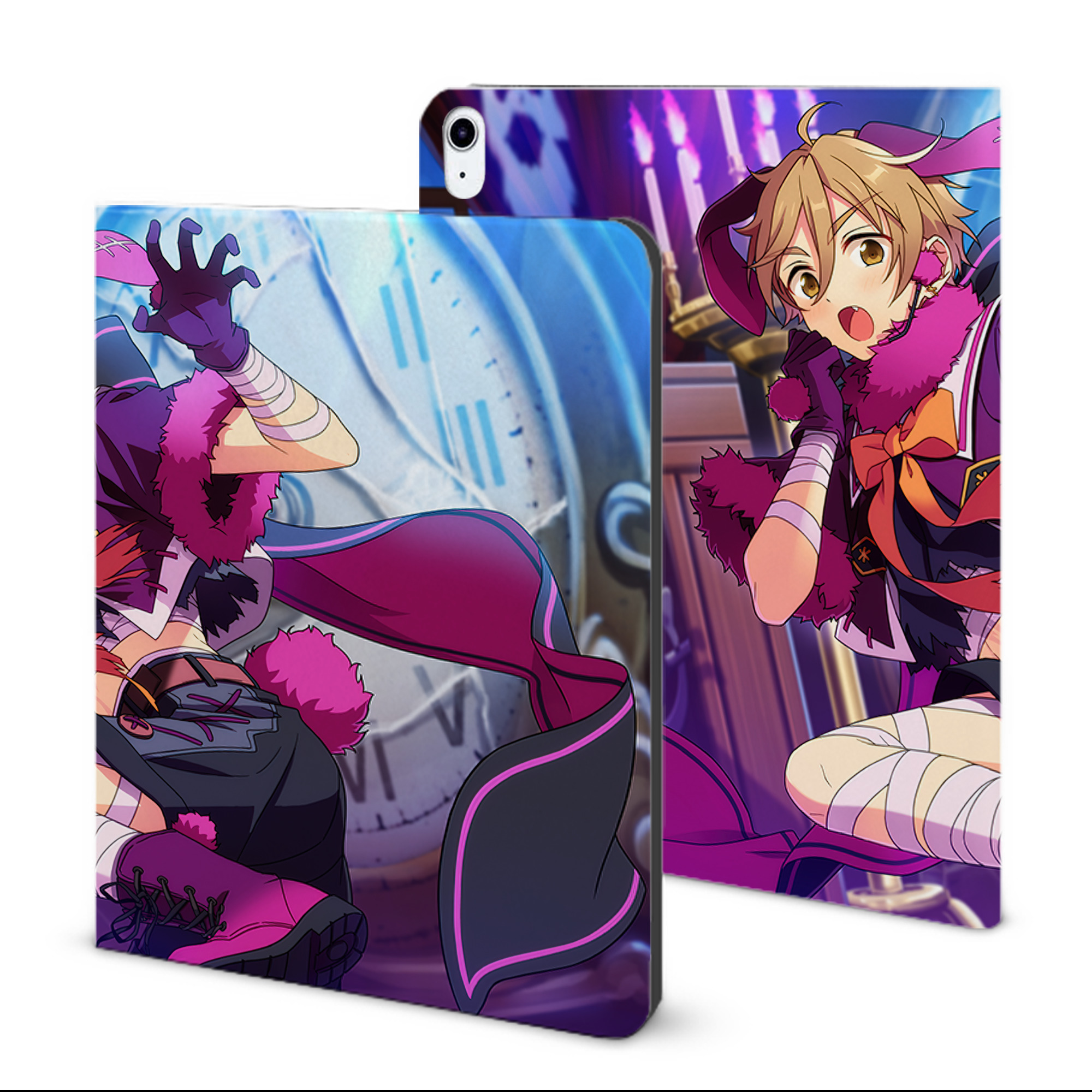（画像用） あんさんぶるスターズ! Ensemble Stars IPad ケース ブック型 PUレザー TPU 耐衝撃 軽量 薄型 ペン収納なし 全面保護 IPad 各モデル対応